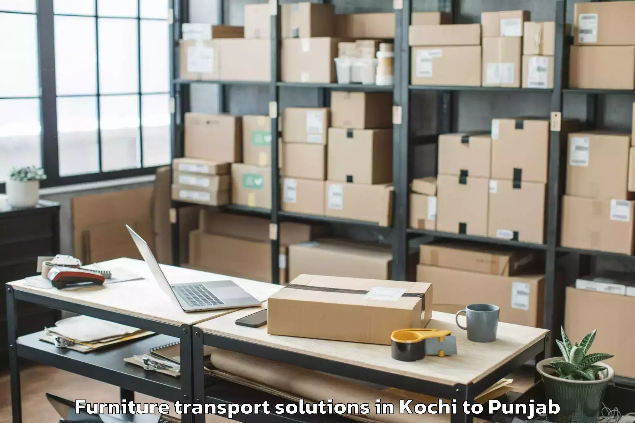 Trusted Kochi to Sas Nagar Mohali Furniture Transport Solutions